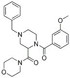 4-([4-BENZYL-1-(3-METHOXYBENZOYL)PIPERAZIN-2-YL]CARBONYL)MORPHOLINE Struktur