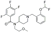 N-(1-[2-(DIFLUOROMETHOXY)BENZYL]PIPERIDIN-4-YL)-2,4,5-TRIFLUORO-N-(2-METHOXYETHYL)BENZAMIDE Struktur