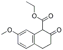 7-METHOXY-2-OXO-1,2,3,4-TETRAHYDRO-NAPHTHALENE-1-CARBOXYLIC ACID ETHYL ESTER Struktur