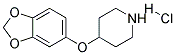 4-(1,3-BENZODIOXOL-5-YLOXY)PIPERIDINE HYDROCHLORIDE Struktur