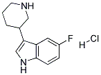 5-FLUORO-3-(PIPERIDIN-3-YL)-1H-INDOLE HYDROCHLORIDE Struktur