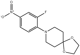 8-(2-FLUORO-4-NITROPHENYL)-1,4-DIOXA-8-AZASPIRO[4.5]DECANE Struktur