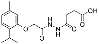 3-(N'-[2-(2-ISOPROPYL-5-METHYL-PHENOXY)-ACETYL]-HYDRAZINOCARBONYL)-PROPIONIC ACID Struktur