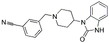 3-([4-(2-OXO-2,3-DIHYDRO-1H-BENZIMIDAZOL-1-YL)PIPERIDIN-1-YL]METHYL)BENZONITRILE Struktur