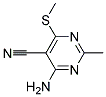 4-AMINO-2-METHYL-6-(METHYLTHIO)PYRIMIDINE-5-CARBONITRILE Struktur