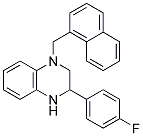 3-(4-FLUOROPHENYL)-1,2,3,4-TETRAHYDRO-1-((NAPHTHALEN-1-YL)METHYL)QUINOXALINE Struktur