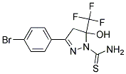 3-(4-BROMOPHENYL)-5-HYDROXY-1-THIOCARBAMOYL-5-TRIFLUOROMETHYL-2-PYRAZOLINE Struktur