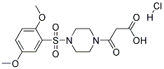 3-[4-(2,5-DIMETHOXY-BENZENESULFONYL)-PIPERAZIN-1-YL]-3-OXO-PROPIONIC ACID HYDROCHLORIDE Struktur