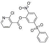 2-NITRO-5-(PHENYLSULPHONYL)PHENYL 2-CHLORONICOTINATE Struktur