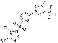 3-{5-[(4,5-DICHLORO-1H-IMIDAZOL-1-YL)SULPHONYL]-2-THIENYL}-1-METHYL-5-(TRIFLUOROMETHYL)-1H-PYRAZOLE Struktur