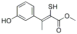 METHYL-3-HYDROXY-A-MERCAPTO-B-METHYLCINNIMATE Struktur