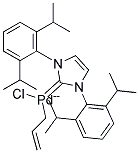 ALLYLCHLORO[1,3-BIS(2,6-DI-I-PROPYLPHENYL)IMIDAZOL-2-YLIDENE]PALLADIUM (II) Struktur