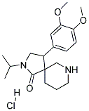 4-(3,4-DIMETHOXYPHENYL)-2-ISOPROPYL-2,7-DIAZASPIRO[4.5]DECAN-1-ONE HYDROCHLORIDE Struktur