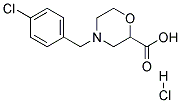 4-(4-CHLORO-BENZYL)-MORPHOLINE-2-CARBOXYLIC ACID HYDROCHLORIDE Struktur