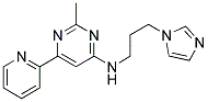 N-[3-(1H-IMIDAZOL-1-YL)PROPYL]-2-METHYL-6-PYRIDIN-2-YLPYRIMIDIN-4-AMINE Struktur