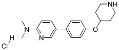 N,N-DIMETHYL-5-[4-(PIPERIDIN-4-YLOXY)PHENYL]PYRIDIN-2-AMINE HYDROCHLORIDE Struktur