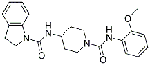 N-(1-([(2-METHOXYPHENYL)AMINO]CARBONYL)PIPERIDIN-4-YL)INDOLINE-1-CARBOXAMIDE Struktur