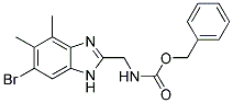 (6-BROMO-4,5-DIMETHYL-1H-BENZIMIDAZOL-2-YLMETHYL)-CARBAMIC ACID BENZYL ESTER Struktur