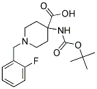 4-(TERT-BUTOXYCARBONYLAMINO)-1-(2-FLUOROBENZYL)PIPERIDINE-4-CARBOXYLIC ACID Struktur