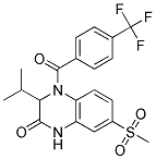 3-ISOPROPYL-7-(METHYLSULFONYL)-4-[4-(TRIFLUOROMETHYL)BENZOYL]-3,4-DIHYDROQUINOXALIN-2(1H)-ONE Struktur