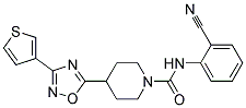 N-(2-CYANOPHENYL)-4-[3-(3-THIENYL)-1,2,4-OXADIAZOL-5-YL]PIPERIDINE-1-CARBOXAMIDE Struktur