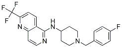 N-[1-(4-FLUOROBENZYL)PIPERIDIN-4-YL]-2-(TRIFLUOROMETHYL)-1,6-NAPHTHYRIDIN-5-AMINE Struktur