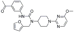 N'-(3-ACETYLPHENYL)-N-(2-FURYLMETHYL)-N-[1-(4-METHOXYPYRIMIDIN-2-YL)PIPERIDIN-4-YL]UREA Struktur