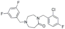 4-(2-CHLORO-4-FLUOROBENZYL)-1-(3,5-DIFLUOROBENZYL)-1,4-DIAZEPAN-5-ONE Struktur