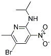 (5-BROMO-6-METHYL-3-NITRO-PYRIDIN-2-YL)-ISOPROPYL-AMINE Struktur