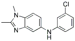 (3-CHLORO-PHENYL)-(1,2-DIMETHYL-1H-BENZOIMIDAZOL-5-YL)-AMINE Struktur