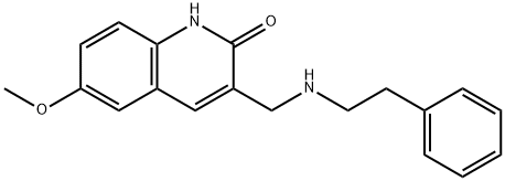 6-METHOXY-3-(PHENETHYLAMINO-METHYL)-1H-QUINOLIN-2-ONE Struktur