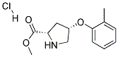 METHYL (2S,4S)-4-(2-METHYLPHENOXY)PYRROLIDINE-2-CARBOXYLATE HYDROCHLORIDE Struktur