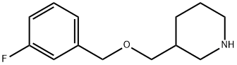 3-([(3-FLUOROBENZYL)OXY]METHYL)PIPERIDINE Struktur