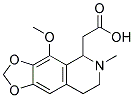 (4-METHOXY-6-METHYL-5,6,7,8-TETRAHYDRO-[1,3]DIOXOLO[4,5-G]ISOQUINOLIN-5-YL)-ACETIC ACID Struktur