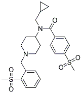 N-(CYCLOPROPYLMETHYL)-4-(METHYLSULFONYL)-N-(1-[2-(METHYLSULFONYL)BENZYL]PIPERIDIN-4-YL)BENZAMIDE Struktur