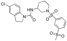 5-CHLORO-N-(1-([3-(METHYLSULFONYL)PHENYL]SULFONYL)PIPERIDIN-3-YL)INDOLINE-1-CARBOXAMIDE Struktur