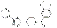 3-(5-[1-(3,4-DIMETHOXYBENZOYL)PIPERIDIN-4-YL]-1,2,4-OXADIAZOL-3-YL)PYRIDINE Struktur