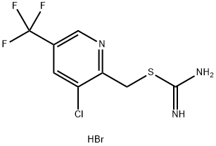 (([3-CHLORO-5-(TRIFLUOROMETHYL)-2-PYRIDINYL]METHYL)SULFANYL)(IMINO)METHANAMINIUM BROMIDE Struktur