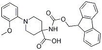 4-(((9H-FLUOREN-9-YL)METHOXY)CARBONYLAMINO)-1-(2-METHOXYPHENYL)PIPERIDINE-4-CARBOXYLIC ACID Struktur