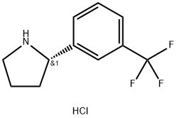 (S)-2-(3-(TRIFLUOROMETHYL)PHENYL)PYRROLIDINE HYDROCHLORIDE Struktur