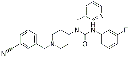 N-[1-(3-CYANOBENZYL)PIPERIDIN-4-YL]-N'-(3-FLUOROPHENYL)-N-(PYRIDIN-3-YLMETHYL)UREA Struktur