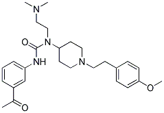 N'-(3-ACETYLPHENYL)-N-[2-(DIMETHYLAMINO)ETHYL]-N-(1-[2-(4-METHOXYPHENYL)ETHYL]PIPERIDIN-4-YL)UREA Struktur