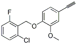 4-[(2-CHLORO-6-FLUOROBENZYL)OXY]-1-ETHYNYL-3-METHOXY-BENZENE Struktur