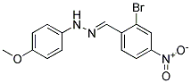 N-(2-BROMO-4-NITRO-BENZYLIDENE)-N'-(4-METHOXY-PHENYL)-HYDRAZINE Struktur