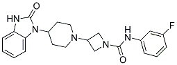 N-(3-FLUOROPHENYL)-3-[4-(2-OXO-2,3-DIHYDRO-1H-BENZIMIDAZOL-1-YL)PIPERIDIN-1-YL]AZETIDINE-1-CARBOXAMIDE Struktur