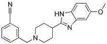 3-([4-(5-METHOXY-1H-BENZIMIDAZOL-2-YL)PIPERIDIN-1-YL]METHYL)BENZONITRILE Struktur