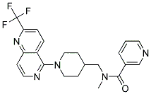 N-METHYL-N-((1-[2-(TRIFLUOROMETHYL)-1,6-NAPHTHYRIDIN-5-YL]PIPERIDIN-4-YL)METHYL)NICOTINAMIDE Struktur