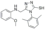 4-(2,6-DIMETHYLPHENYL)-5-(((2-METHOXYPHENYL)AMINO)METHYL)-4H-1,2,4-TRIAZOLE-3-THIOL Struktur