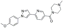 (6-[1-(4-METHOXY-PHENYL)-1H-PYRAZOL-4-YL]-PYRIDIN-3-YL)-(4-METHYL-PIPERAZIN-1-YL)-METHANONE Struktur