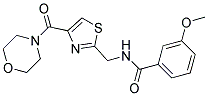 3-METHOXY-N-([4-(MORPHOLIN-4-YLCARBONYL)-1,3-THIAZOL-2-YL]METHYL)BENZAMIDE Struktur